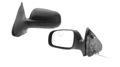 Oglinda exterioara VW Polo (6N2) Hatchback 10.1999-09.2001 Partea Stanga Crom Asferica Manuala Prin Cablu Fara Incalzire 6E08575370 carcasa grunduita