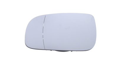 Geam oglinda exterioara cu suport fixare VW Lupo (6x1/6e1), 02.2001-07.2005; Polo (6n2) Hatchback, 10.1999-09.2001, partea Stanga, incalzit; sticla asferica; geam cromat; mare, Aftermarket