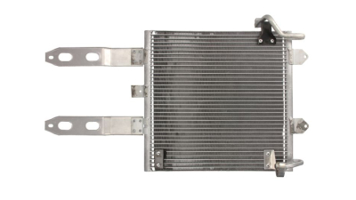 Condensator climatizare VW Polo GTI; Polo (6N/6N2/6KV), 10.1999-09.2001, motor 1.6, 92 kw benzina, cutie manuala, full aluminiu brazat, 385 (345)x363x16 mm, fara filtru uscator 6NYD500001