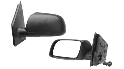 Oglinda exterioara VW Polo (9N) Hatchback 10.2001-04.2005 Partea Stanga Crom Asferica Manuala Prin Cablu Fara Incalzire 6Q0857537A, carcasa grunduita