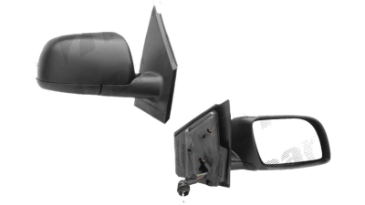 Oglinda exterioara VW Polo (9N) Hatchback 10.2001-04.2005 Partea Dreapta Crom Convex Manuala Prin Cablu Fara Incalzire, carcasa neagra