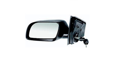 Oglinda exterioara VW Polo (9N3) Hatchback 04.2005-08.2009 Partea Stanga Crom Asferica, manuala Fara Incalzire, carcasa neagra, cu semnalizare