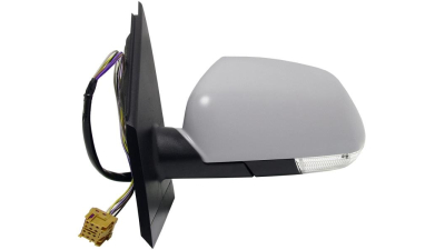 Oglinda usa exterioara VW Polo (9n3), 04.2005-08.2009, partea Stanga, reglare electrica; carcasa grunduita; incalzit; sticla asferica; geam cromat; cu Lucas, View Max