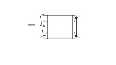 Radiator intercooler Volkswagen Golf I/Jetta, 74-84, 430x322x34mm, BestAutoVest 953108A2