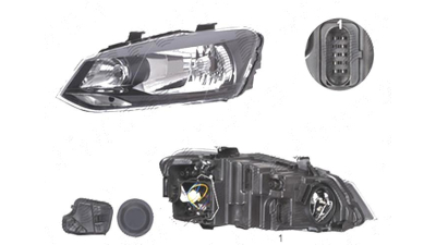 Far Volkswagen Polo (6r), 08.2009-04.2014, fata, Stanga, H4; electric; fara motoras, DEPO