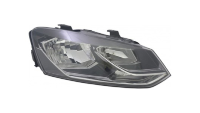 Far Vw Polo (6r), 05.2014- Comfortline, Highline, Electric, tip bec H7+H7, omologare ECE, cu motoras, 6C1 941 006; 6C1941006; 6C1941006B, Dreapta, marca Hella