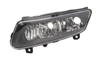 Proiector ceata VW Polo (6R), 08.2009-04.2014 (model GTI ) si Polo 05.2014-2017 Model Blue GT, R-Line, partea Stanga, negru, cu becuri, Hella