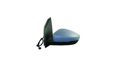 Oglinda exterioara VW Polo (6R) 08.2009- Partea Stanga Crom Asferica Manuala Fara Incalzire 6R1857507J, carcasa grunduita, cu semnalizare, conector dreptunghiular
