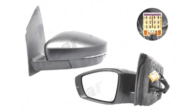 Oglinda exterioara Volkswagen Polo (6r), 08.2009-, Stanga, reglare electrica; carcasa texturata; incalzita; geam asferic; cromat; 6 pini; cu semnalizare