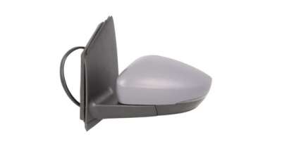 Oglinda exterioara VW Polo (6R) 08.2009-12.2017 Partea Stanga Crom Asferica Electrica Cu Incalzire 6R1857507K 6R1857507M, carcasa grunduita, cu semnalizare, conector dreptunghiular, VIEW Max, mufa cu 10 gauri/6 pini