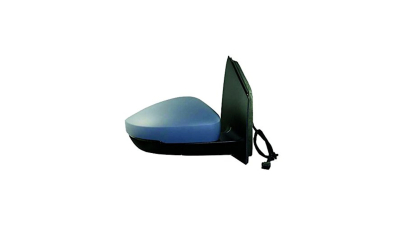 Oglinda exterioara VW Polo (6R) 08.2009- Partea Dreapta Crom Convex Manuala Prin Cablu Fara Incalzire 6R1857508J, carcasa neagra, cu semnalizare, conector dreptunghiular, MAX VIEW