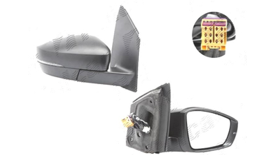 Oglinda exterioara Volkswagen Polo (6r), 08.2009-, Dreapta, reglare electrica; carcasa texturata; incalzita; geam convex; cromat; 6 pini; cu semnalizare