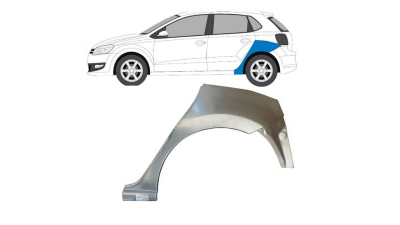 Segment reparatie aripa spate VW Polo (6r), 08.2009-12.2017, 5 Usi, Spate, partea Stanga, Aftermarket