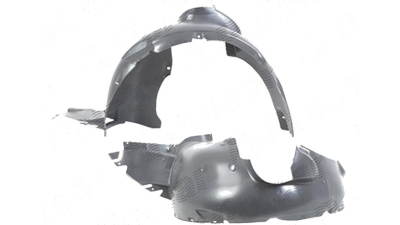 Carenaj aripa interioara, aparatori noroi Volkswagen Polo (6r), 08.2009-, fata, Stanga, polipropilena (PP/PPE); cu spoiler