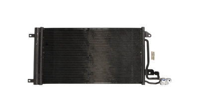 Condensator climatizare VW Polo (6R), 06.2009-2017, motor 1.2 TDI, 55 kw; 1.6 TDI, 55 kw/77 kw diesel, cutie manuala, full aluminiu brazat, 615(570)x325x16 mm, cu uscator si filtru integrat