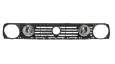 Grila radiator VW Golf 2 (19E/1G), 1983-1992, negru, 95340510 tuning cu faruri interioare