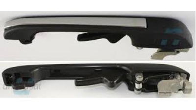 Maner usa exterior Vw Golf 2 (19e/1g), 1984-1992, Vw Jetta (16e/19e /1g2), 1984-1989, Vw Passat/Santana (B2 (32b)), 1981-1988, ornament negru + crom, placa neagra, 193.839.205/G/173.839.205E, usa spate partea Stanga