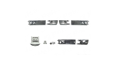 Set lampa semnalizare fata VW Golf 3 (1H) 1991-1999 ; Vento 1992-1998, partea Stanga, cu pozitie, negru-transparent, tuning, Depo