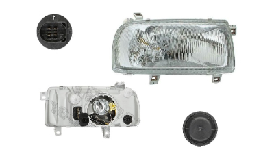 Far Volkswagen Vento (1h2/1h5/1hm), 01.1992-10.1998, fata, Dreapta, H4+W5W; manual/electric; fara motoras, DEPO