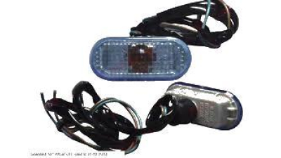 Lampa semnalizare aripa Vw Golf 4, Seat Leon Toledo, Vw Bora Lupo, Sharan, argintiu transparent, omologare ECE tip bec LED,, Stanga , Dreapta