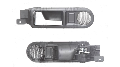 Maner usa interior Volkswagen Golf 4 (1j) (Hatchback + Combi), 08.1997-09.2006, Golf 4 Cabriolet (1exo), 04.1998-10.2003, spate, Stanga, negru; cu tija cromata