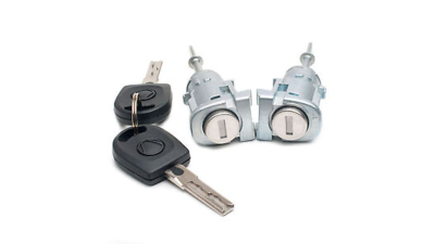 Set yale Skoda Fabia 6Y 2000-2007, Octavia 1U 1997-2010; Vw Golf 4 1997-2006, Polo 9N 2001-2009; Beetle 1998-2010, Bora, Fox 2005-, Lupo 1998-2005; Transporter T5 2003-2015, Seat Arosa 1994-2004; 2 buc. butuc usa cu cheie stg. si dr., cu tija de 35 mm