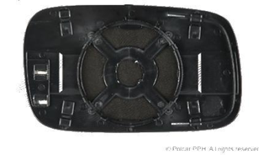 Geam oglinda Seat Inca (6K9), 11.1995-12.2003, Vw Caddy 2 (9U/9Kv), 11.1995-01.2004, Vw Passat, Sedan+Combi (B3 / B4), 03.1988-10.1996, Stanga, Crom, Cu incalzire, Plana, View Max, 357857521B; 357857521C; 6K