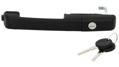 Maner exterior deschidere usa Vw Passat B3 1988-1993, Portiera Fata, Stanga, cu butuc + 2 chei 357.837.205B, pt modele fara inchidere centralizata
