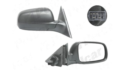Oglinda exterioara VW Passat Sedan+Combi (B5 (3B)) 1997-01.1998 Partea Dreapta Crom Convex Electrica Cu Incalzire 3B1857508, Model MARE, carcasa grunduita, cu 5 pini