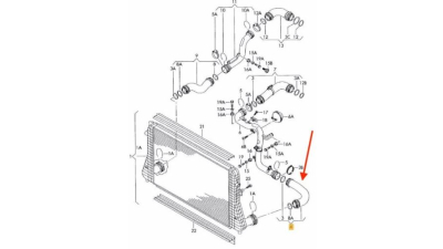 Furtun intercooler, supraalimentare Audi A3 2003-2013; Seat Altea 2003-, Leon 2005-2012, Toledo 2004-2010; Skoda Octavia 2004-2013, Superb 2008-2015, cauciuc, BestAutoVest 9548PT-1
