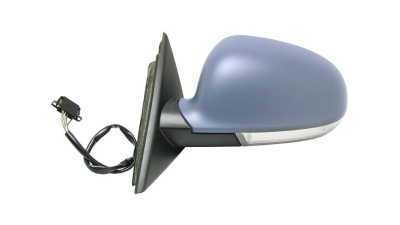 Oglinda usa exterioara VW Passat (B5), 2003-01.2005, partea Stanga, reglare electrica; carcasa grunduita; incalzit; sticla asferica; geam cromat; cu Lucas, Aftermarket