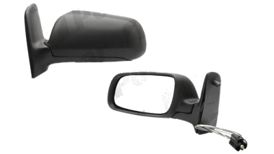 Oglinda exterioara Seat Alhambra (7V8/7V9), 04.1998-01.2001, Vw Sharan (7M), 05.1998-04.2000, Dreapta, Crom, manuala, prin cablu, Fara incalzire, carcasa neagra, Convex, View Max, 7M0857528; 7M085752801C; 7M1857508E; 7M1857508S01C; 7M1857522; 7M385750801C