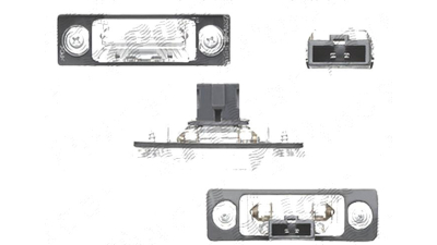 Lampa numar Seat Alhambra (7v8/7v9), 02.2001-06.2010; Vw Sharan (7m), 04.2000-04.2010, spate, Stanga = Dreapta, C5W; cu becuri, TYC