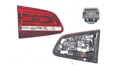 Stop spate lampa Volkswagen Sharan (7n), 05.2015-, spate, Stanga, partea interioara; cu lampa ceata; LED+PY21W+W16W; cu suport becuri, AL (Automotive Lighting)