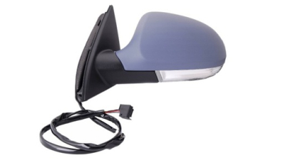 Oglinda exterioara VW Passat Sedan+Combi (B6 (3C)) 01.2005-07.2010 Partea Stanga Crom Asferica Electrica Cu Incalzire, carcasa grunduita, cu 13 pini, cu semnalizare, cu pliere, cu lampa perimetru, cu memorie