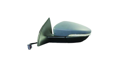 Oglinda exterioara VW Passat CC (3Cc) 06.2008-02.2012 Partea Stanga Crom Asferica Electrica Cu Incalzire 3C8857507Am9B9, carcasa grunduita, 9 pini, cu semnalizare, cu lampa perimetru, cu pliere