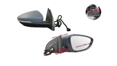 Oglinda exterioara Volkswagen Passat Cc (357), 06.2008-02.2012; Cc (358), 02.2012-, Dreapta, reglare electrica; grunduit; incalzita; geam convex; cromat; 7 pini; cu semnalizare; cu lampa perimetru