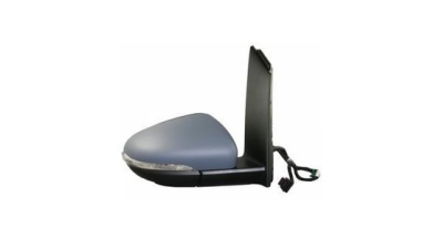 Oglinda exterioara VW Touran 07.2010-08.2015, Partea Dreapta Convex Electrica Cu Incalzire, carcasa grunduita, cu semnalizare, 6 pini,