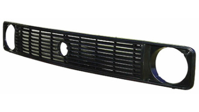 Grila radiator VW Transporter (T3), 07.1979-1992, negru, 255853652B, 956505 cu 2 locas lampi