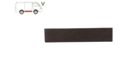 Panou reparatie usa VW TRANSPORTER (T3), 07.1979-1992, partea dreapta, lungime 1205 mm , inaltime 260 mm; usa culisanta;, 