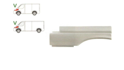 Segment reparatie aripa fata Vw Transporter T4, 1990-2003, Partea Stanga, aripa Fata partea din fata