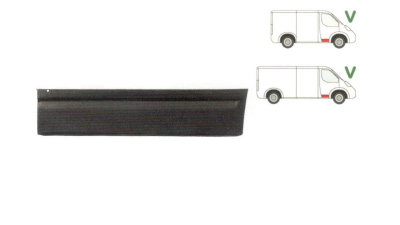 Panou reparatie usa VW TRANSPORTER (T4)/CARAVELLE/MULTIVAN, 07.1990-.2003 model Scurt/Mijlociu, partea dreapta, parte inferioara , usa fata ; inaltime 190 mm, 