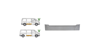 Panou reparatie usa Vw Transporter (T4)/Caravelle/Multivan, 07.90-03.2003, parte montare Dreapta, KLOKKERHOLM 9566402K