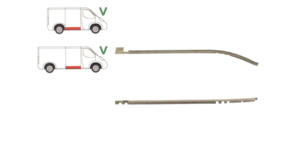 Sina usa culisanta Vw Transporter (T4)/Caravelle/Multivan 07.1990-03.2003 , partea Dreapta, Inferior, 