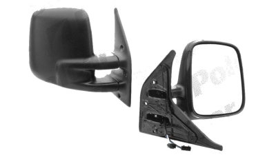 Oglinda exterioara VW Transporter (T4)/Caravelle/Multivan 07.1990-03.2003 Partea Dreapta Crom Convex Electrica Fara Incalzire, carcasa neagra, mufa cu 3 pini, View Max