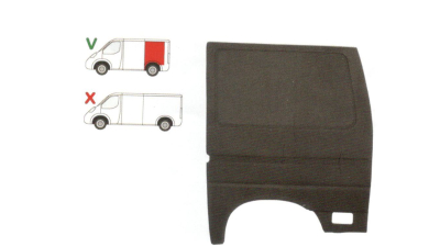 Aripa spate Vw T4 9/1990-03.2003, Scurt Partea Stanga, Marime Completa, Latime 1140 mm, 1505 Mm, Pentru Modelul Scurt, pentru modele Fara Usa Culisanta,