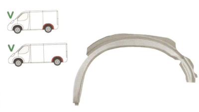 Aripa interioara Vw T4 1990-2003, Spate , Stanga, pasaj roata din otel Transporter IV 