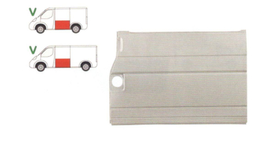Panou reparatie lateral Vw Transporter T4, 1990-2003, Partea Stanga, Lateral, lungime 1400 mm, cu gaura rezervor , pana la geam 