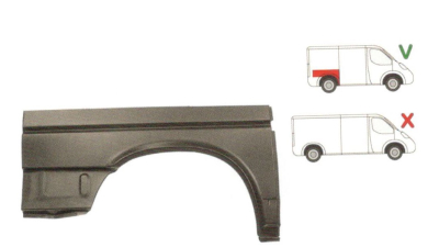 Aripa spate Vw Transporter (T4)/Caravelle/Multivan, 07.1990-03.2003, Dreapta, Spate, Lungime 1165, Inaltime 610 Mm, pentru modelul Scurt,