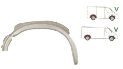 Aripa interioara Vw T4 1990-2003, Spate , Dreapta, pasaj roata din otel Transporter IV 
